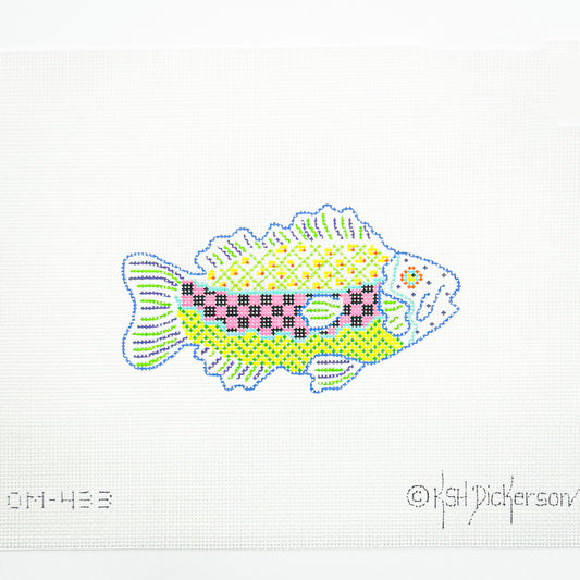 Multi Checkered Mini Fish (right facing)