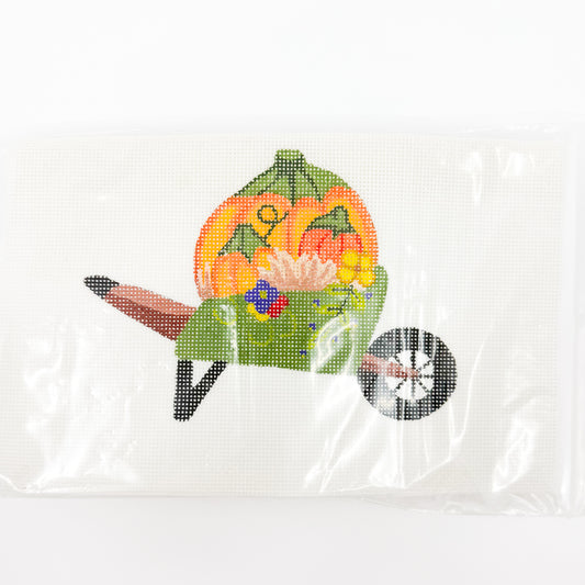 Pumpkin in Wheel Barrel Canvas Cookie