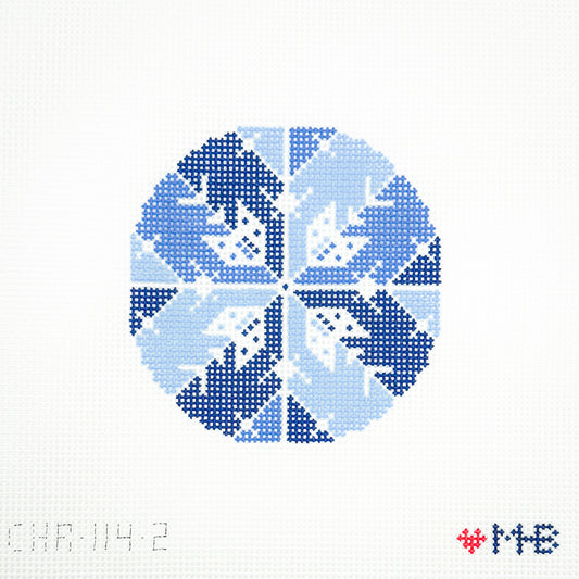 Snowflake in Blues Round - TRUNK SHOW