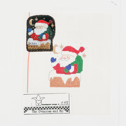 Santa in Chimney (with Stitch Guide)
