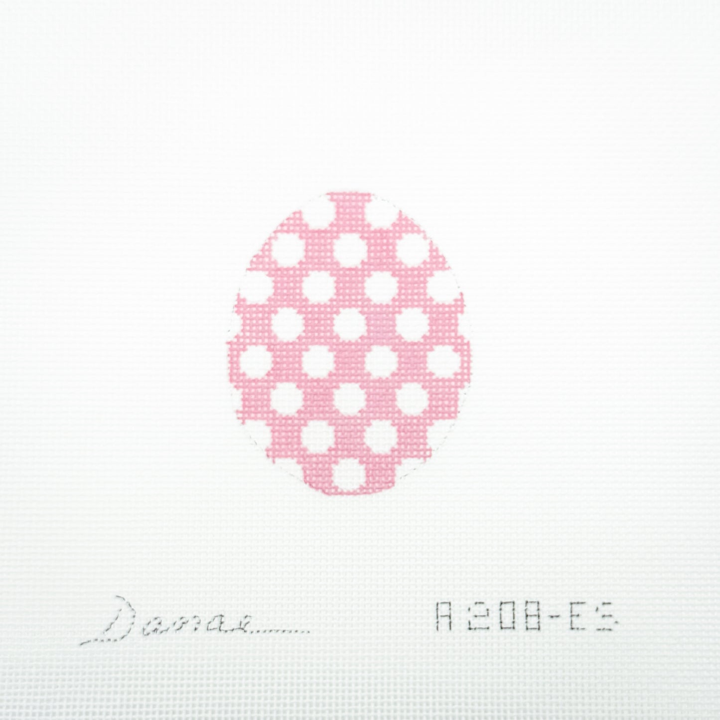 White Dots on Pink Small Egg