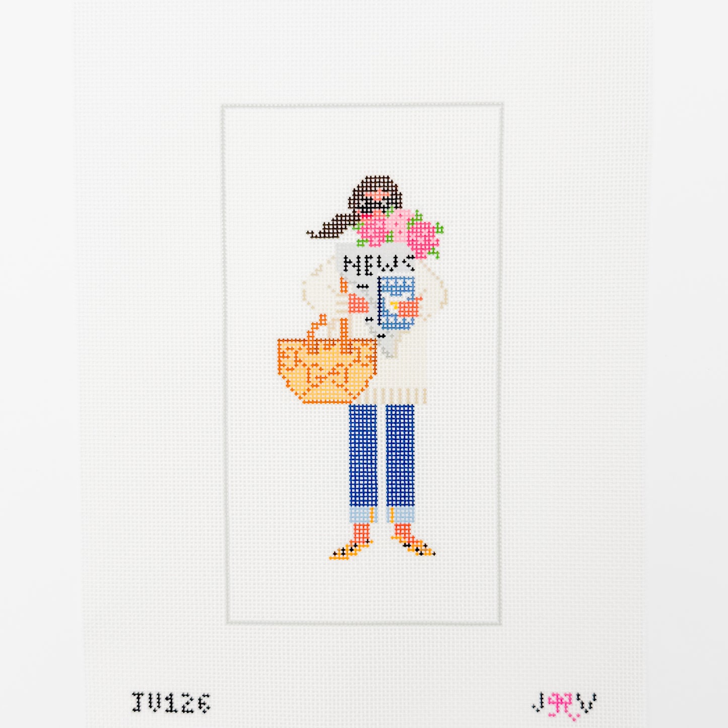 News + Flowers Brunette Girl