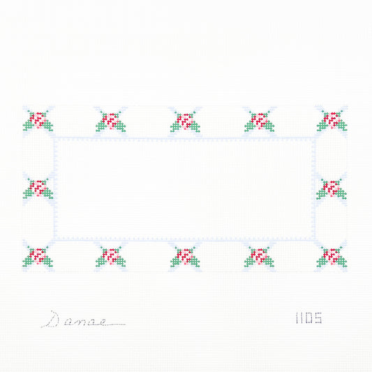 Blank Pink Floral Name Plate