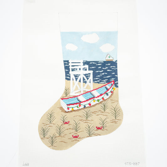 Holiday Boat Stocking (left facing toe)