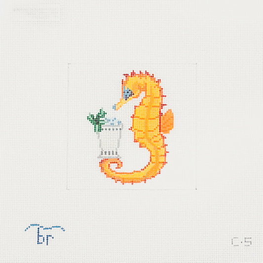 Seahorse with a Mint Julep