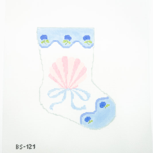 Seashell Ornament Sized Stocking Canvas