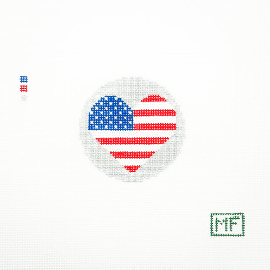 Heart Bag Charm - USA