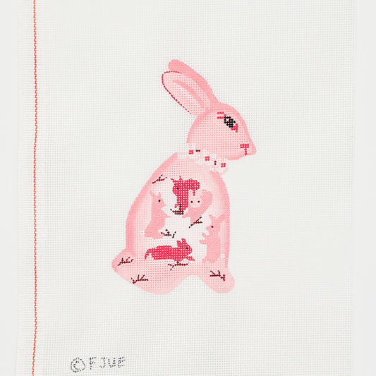 Pink Bunny with Little Bunnies