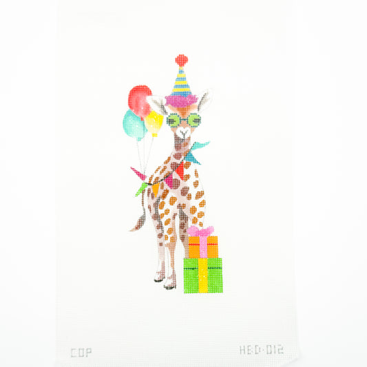 Happy Birthday Giraffe with Present