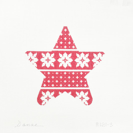 Red Intarsia Star