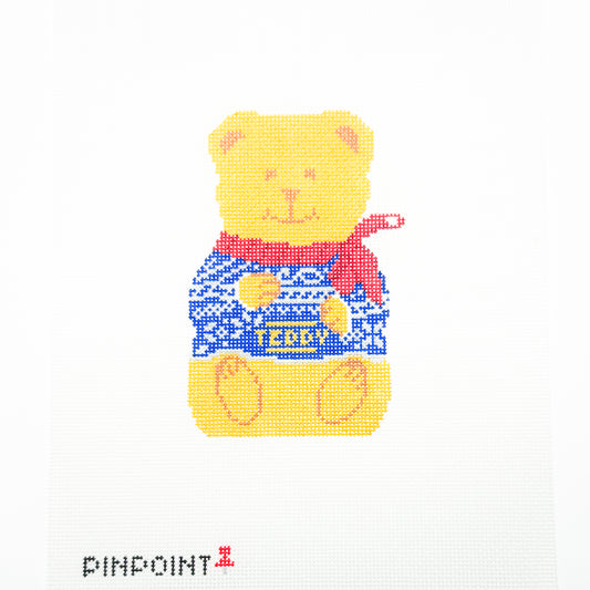 Chocolate Teddy Bear - Blue Sweater