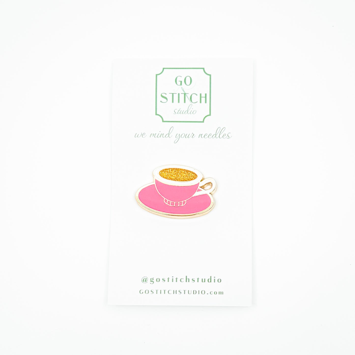 Hot Pink Tea Cup Needle Minder