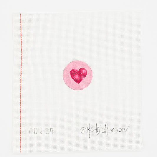 Pink Heart Mini Key Fob Insert