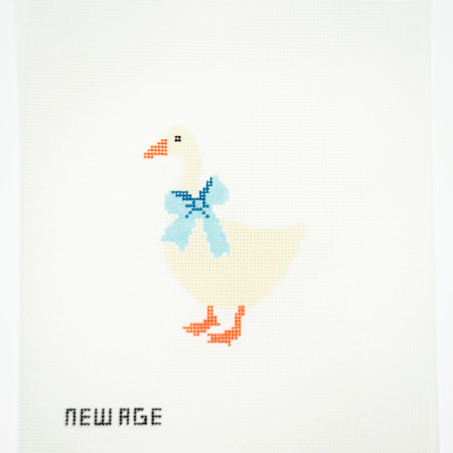 Goose with Blue Bow