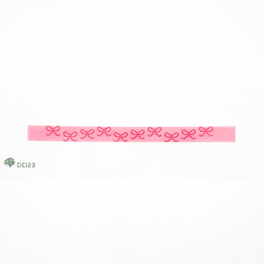 Pink Bows Dog Collar / Hat Band / Looped Key Fob
