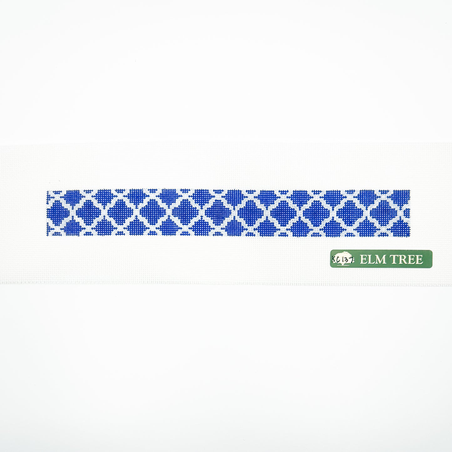 Blue Quatrefoil Key Fob