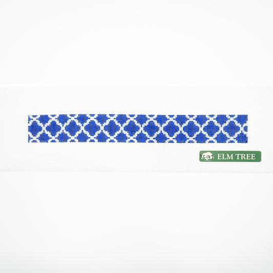 Blue Quatrefoil Key Fob