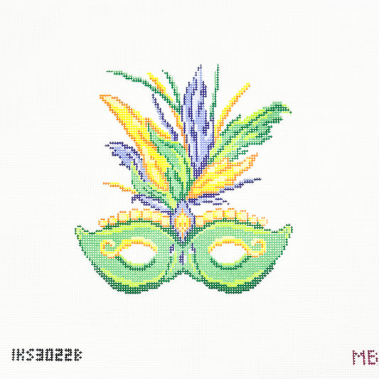 Green Mardi Gras Mask