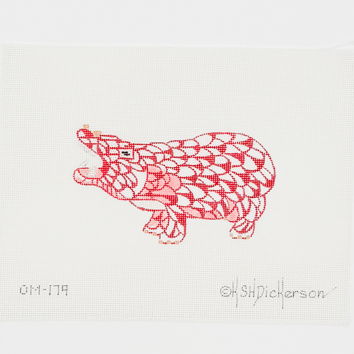 Small Red Fishnet Hippo