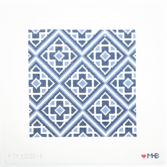 Medallion Tile 8x8 (Blues) - TRUNK SHOW