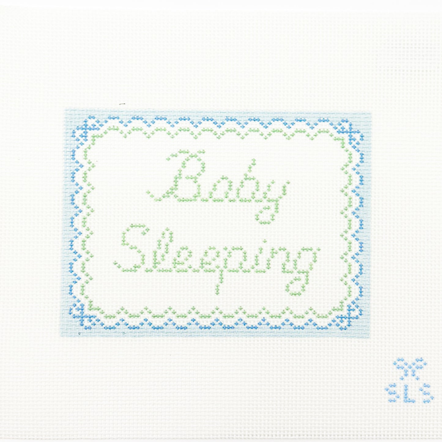 Baby Sleeping Sign Blue Bows