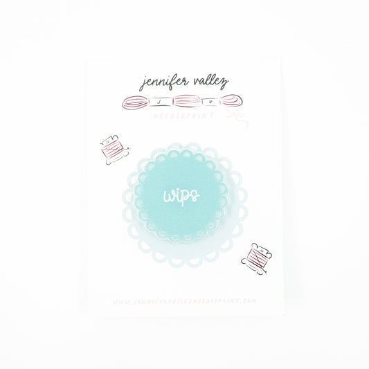 "WIPs" Acrylic Project Bag Pin