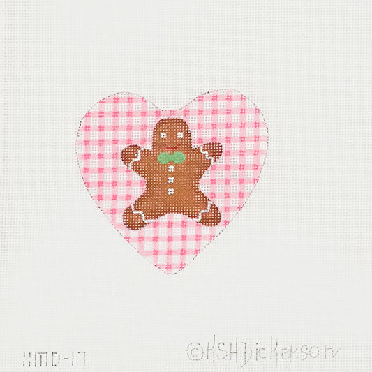 Gingerbread Heart with Gingham