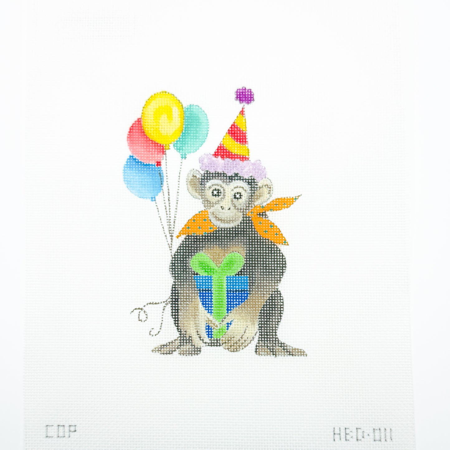 Happy Birthday Monkey with Present