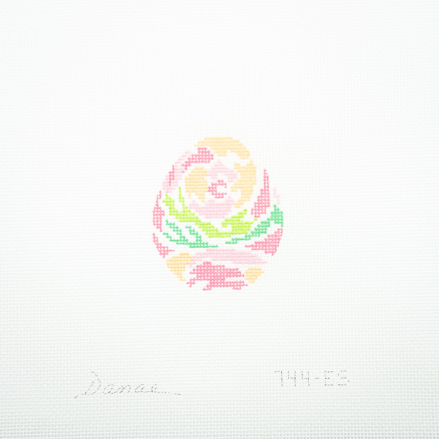 Pink Pastel Floral Easter Egg (small)
