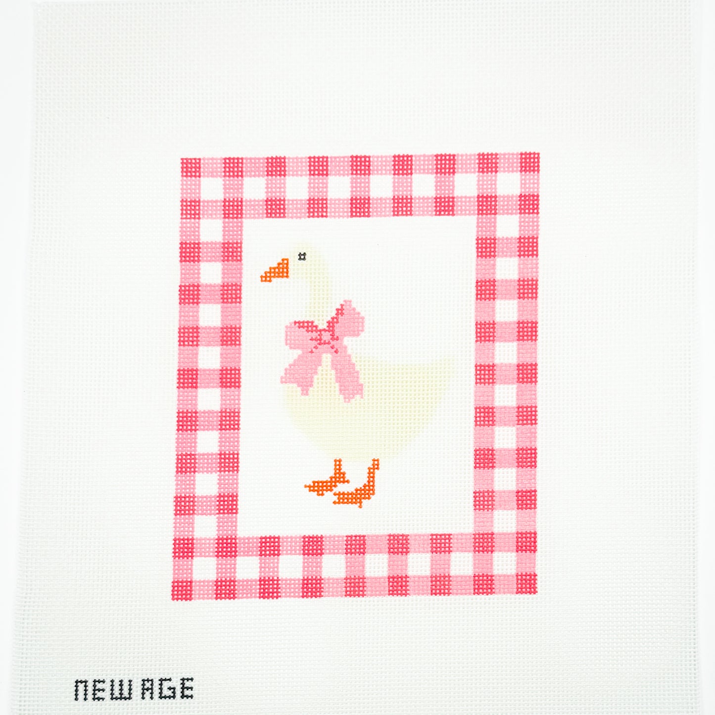 Pink Gingham Baby Goose