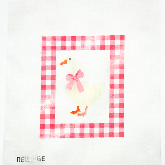 Pink Gingham Baby Goose