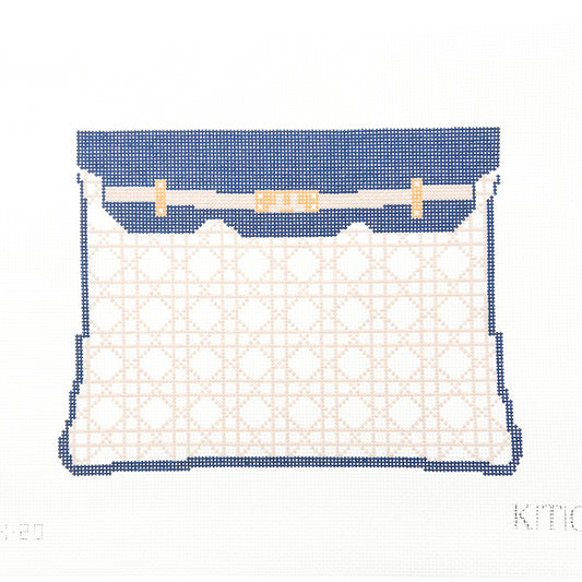 Blue Cane Clutch