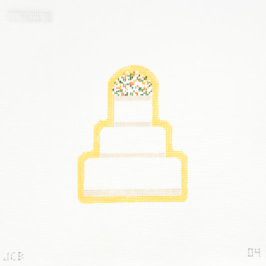 Wedding Cake Orange with Orange Flowers