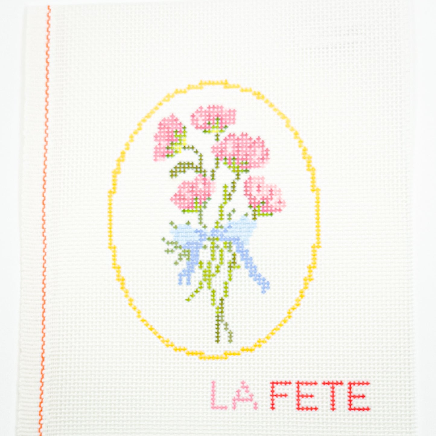 February Birthday Geraniums Oval