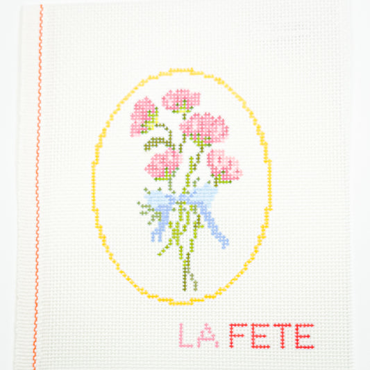 February Birthday Geraniums Oval