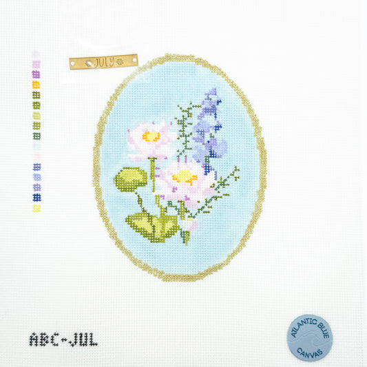 July Birth Flowers Cameo