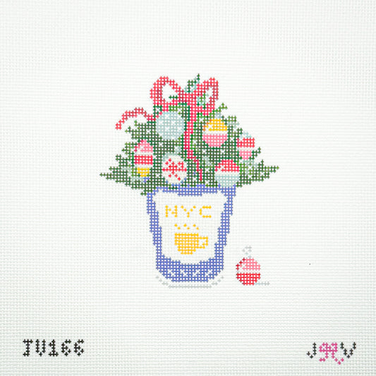 NYC Anthora Cup with Christmas Tree