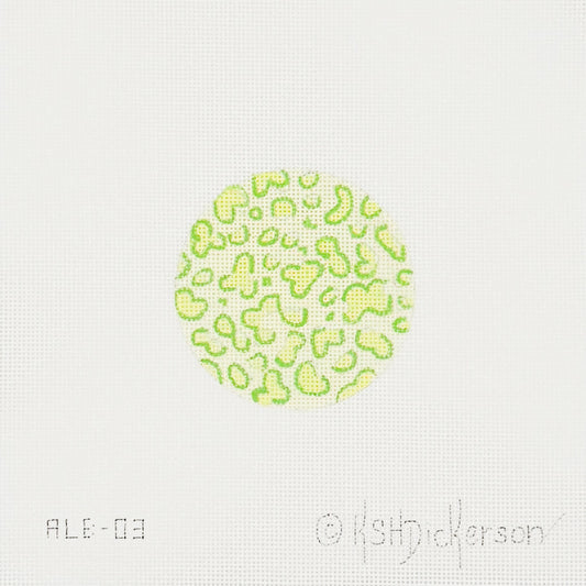 Neon Yellow and Green Leopard Ornament