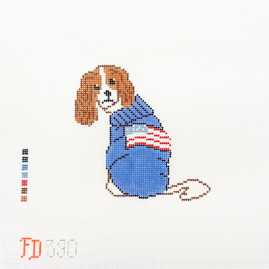 Cavalier with American Flag Sweater
