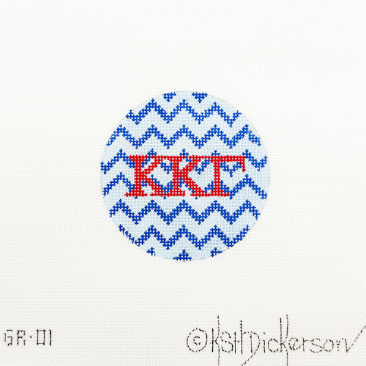 Kappa Kappa Gamma Chevron Round