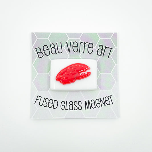 Lobster Claw Fused Glass Needle Minder