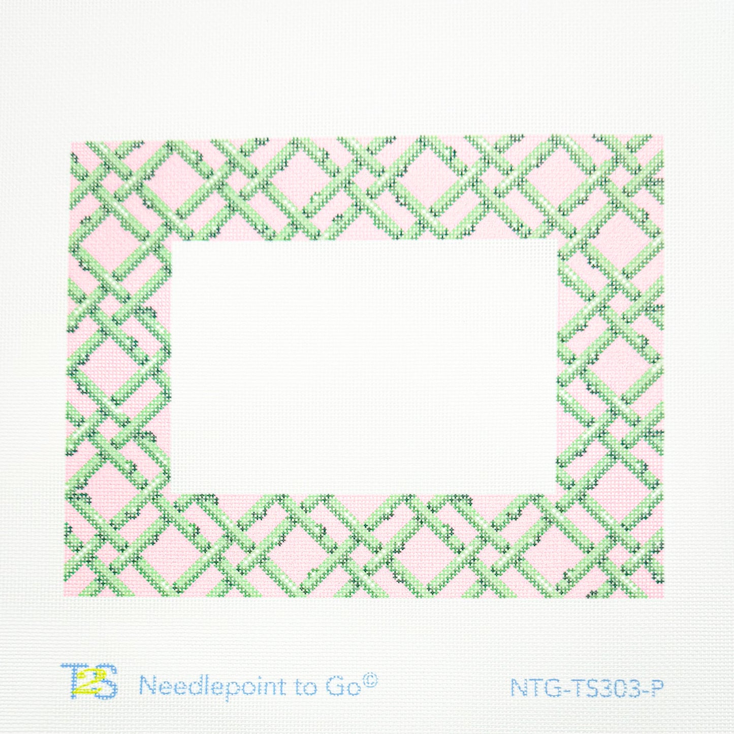 Pink and Green Bamboo Frame