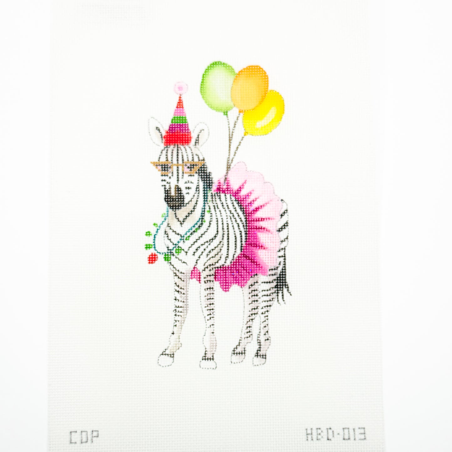 Happy Birthday Zebra with Present