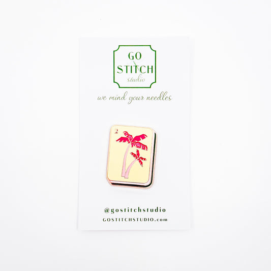 Palm Tree Mahjong Tile Needleminder
