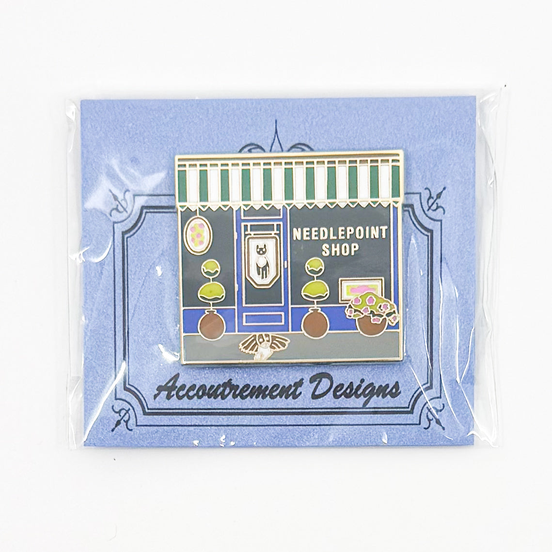 Needlepoint Shop (Blue) Needle Minder - TRUNK SHOW