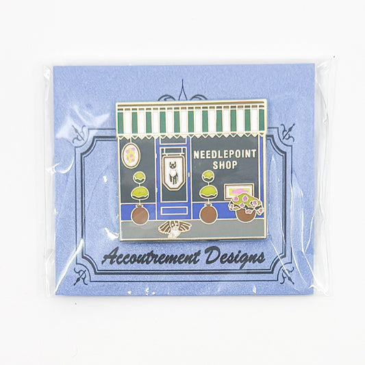 Needlepoint Shop (Blue) Needle Minder - TRUNK SHOW