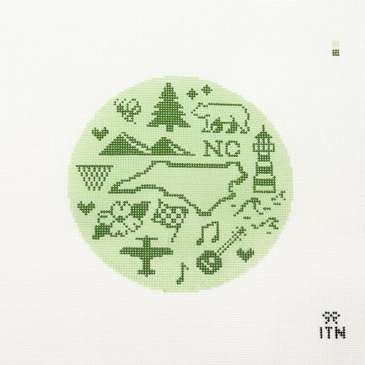 North Carolina Icons Round