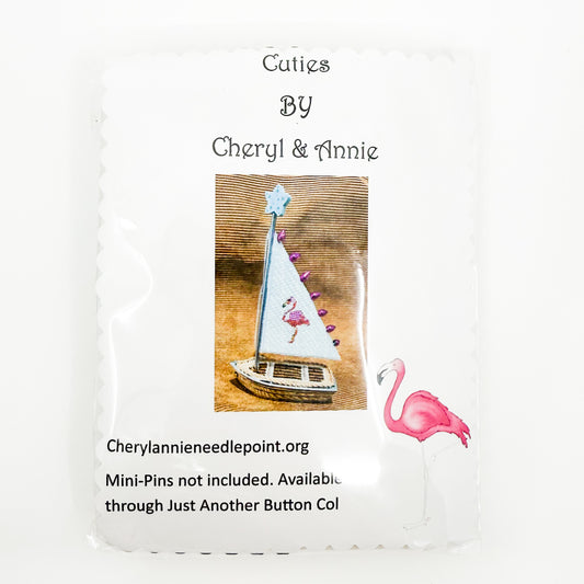 Sailboat 3D Cutie with Flamingo Flag