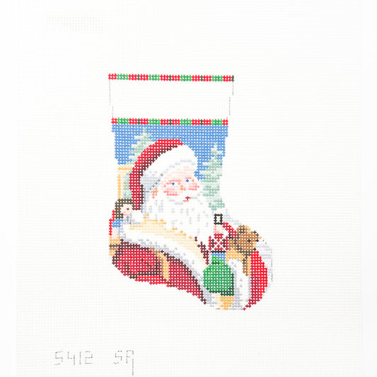 Santa Face with Toys Mini Stocking