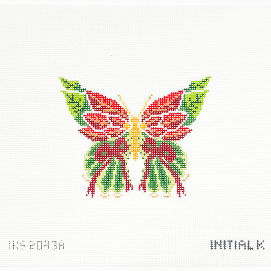 Poinsettia Butterfly Ornament